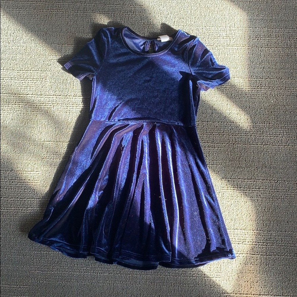 Velvet blue dress